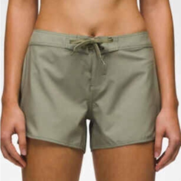 PrAna Women’s Schaffie Swim Board Shorts Sweet Agave Size XL Outdoor UPF 50+ EUC - Picture 1 of 11